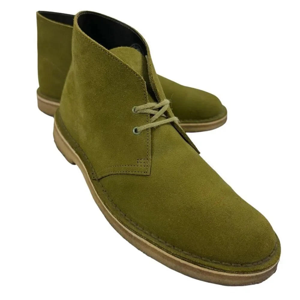 Clark’s Green Suede Leather Chukka Boots Men’s Size 8.5M